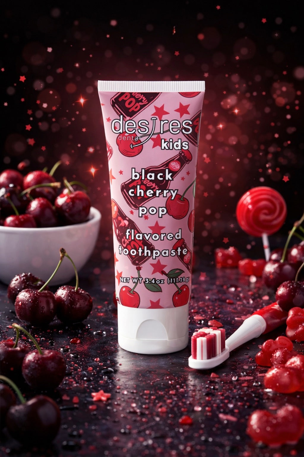 Black Cherry Pop Flavored Kids Toothpaste – Dental Desires
